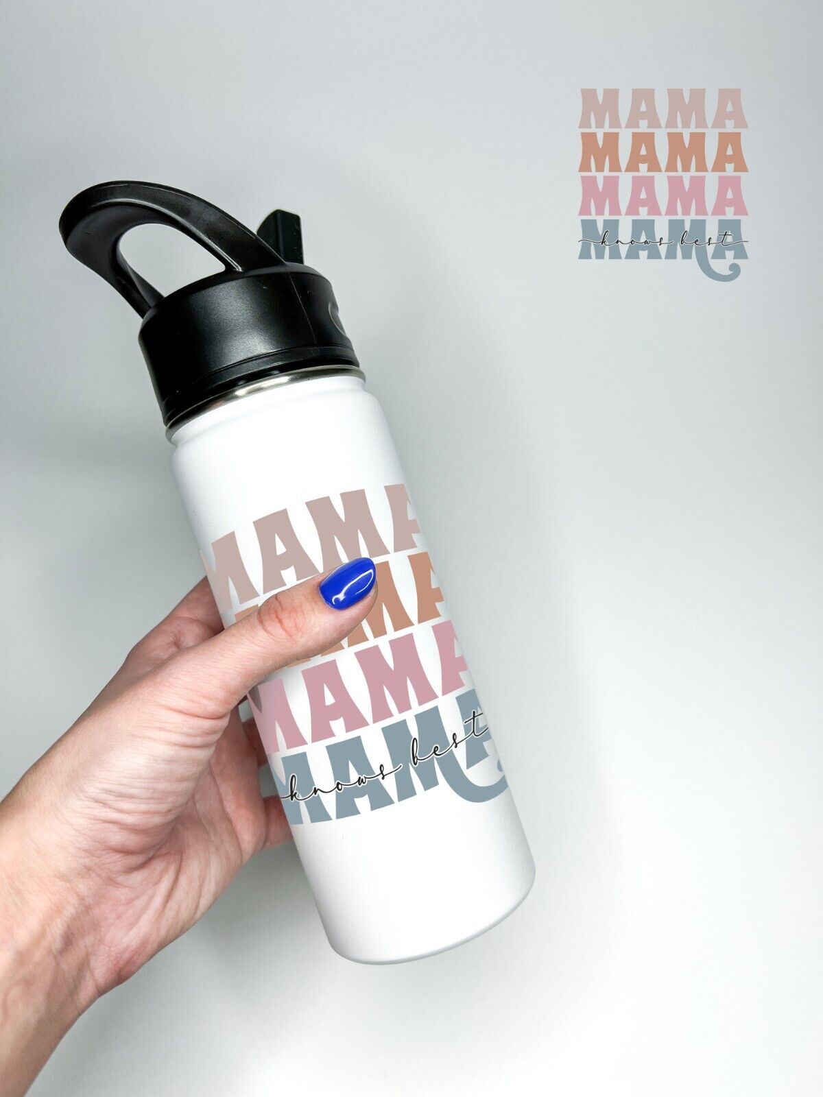 Personalized Insulated Stainless Steel MAMA Knows Best MOM 18/32oz Hydro Bottle