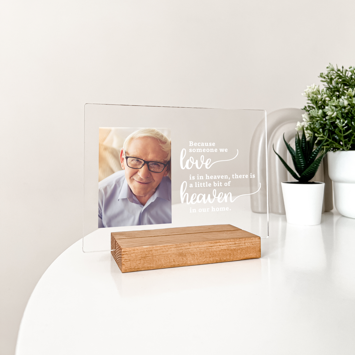 In Loving Memory Desk Stand Custom Personalized Photo Picture Plaque Sympathy