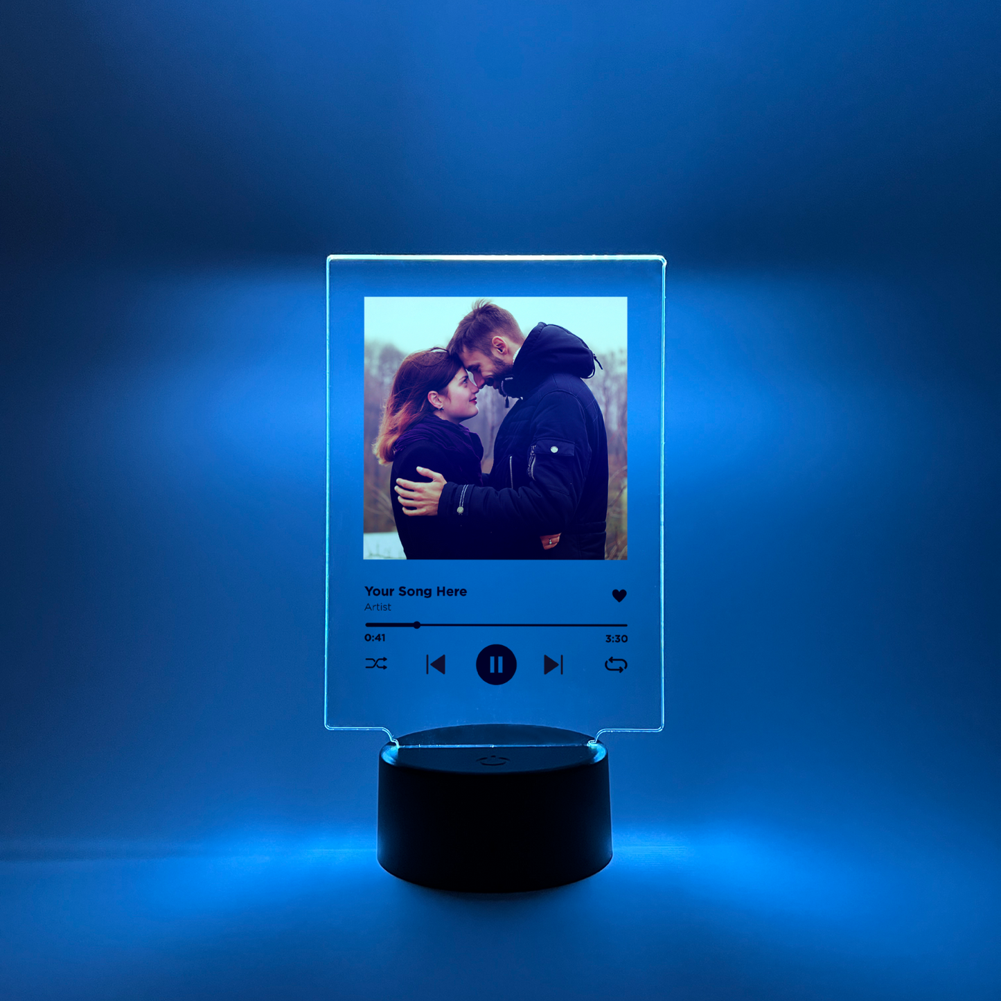 Personalized Photo Song Frame Lyrics Music Album Cover LED Light Up & 16 Colors!