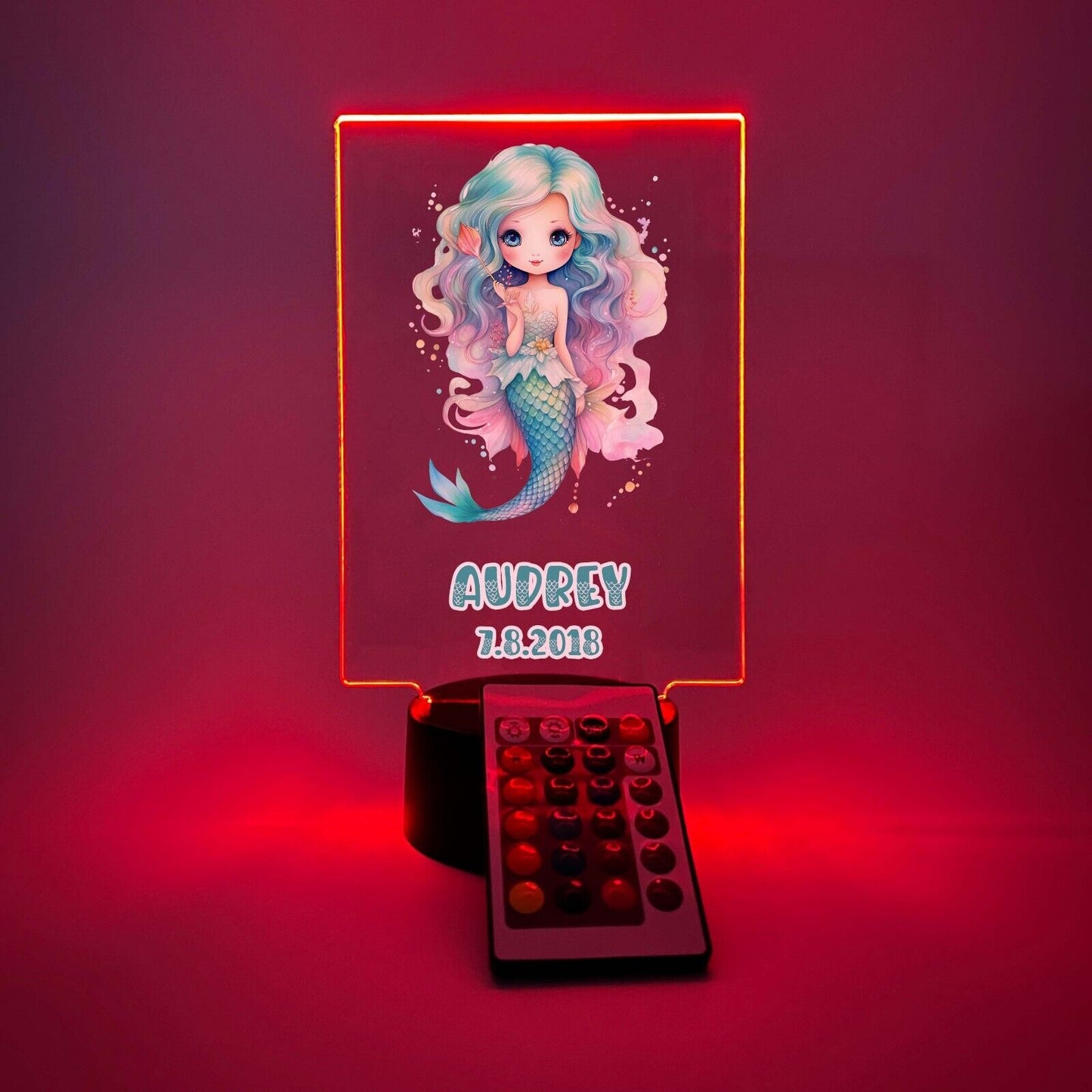 Personalized LED 16 Color Light Up Mermaid Magical Princess Girls Gift