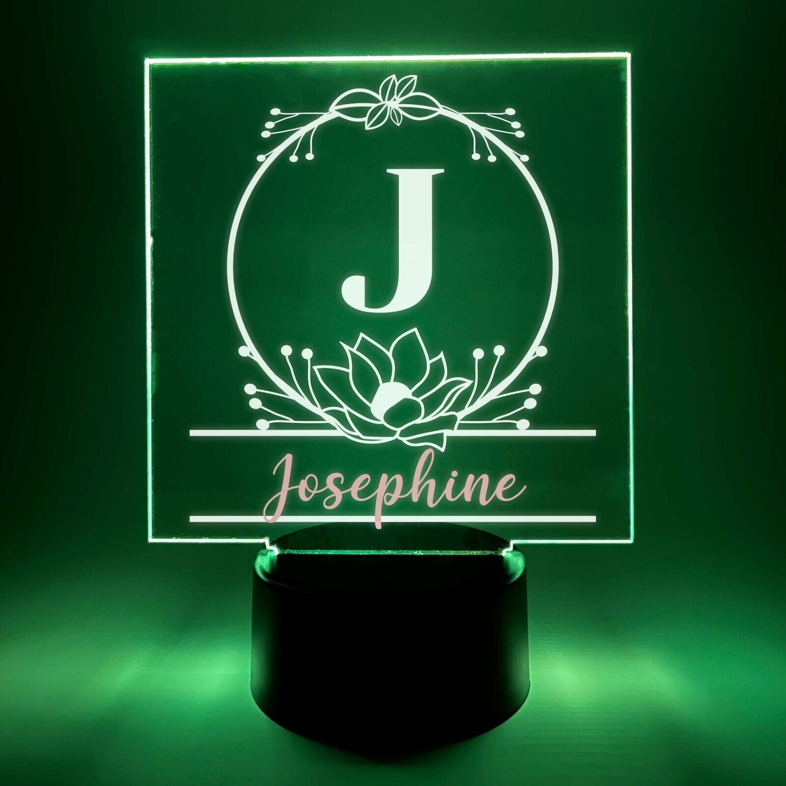 Personalized LED 16 Colors Light Up Stand Girls Monogram Initial w/Remote