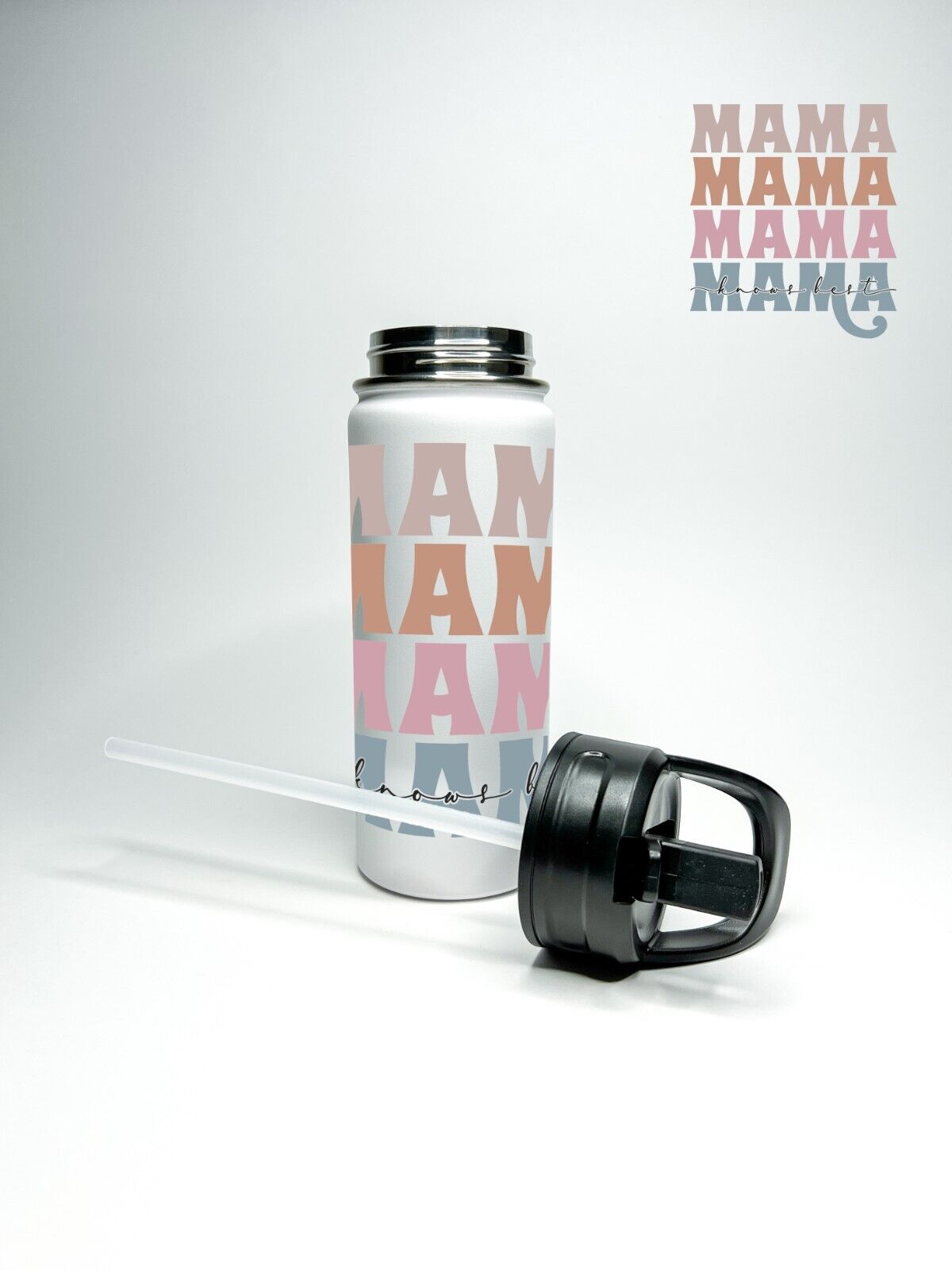 Personalized Insulated Stainless Steel MAMA Knows Best MOM 18/32oz Hydro Bottle