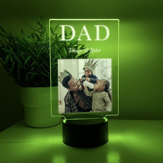 Personalized LED 16 Colors Light Up Stand Daddy Dad Father's Day Gift w/Remote