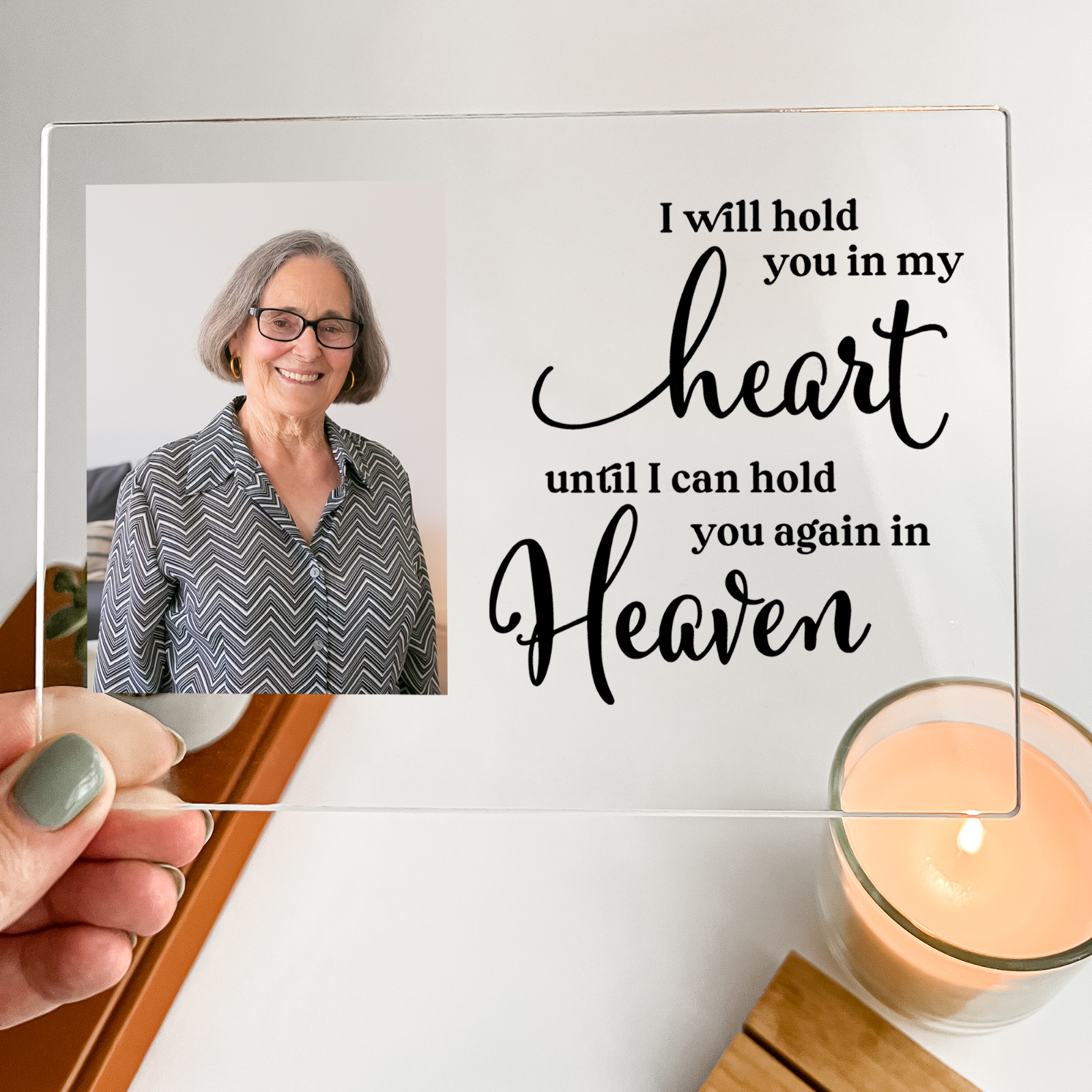 In Loving Memory Desk Stand Custom Personalized Photo Picture Plaque Sympathy