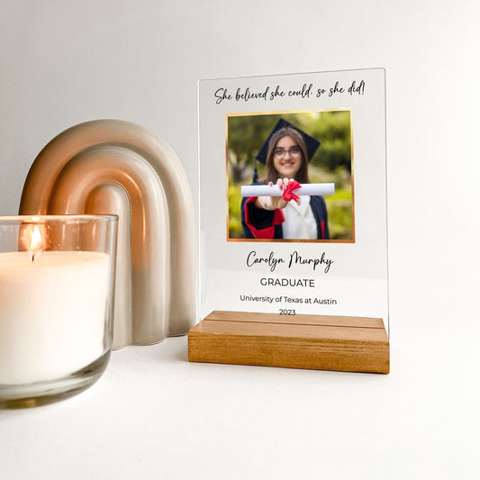 Personalized Wood Stand Graduating Class of 2023 Photo College/High School Gift