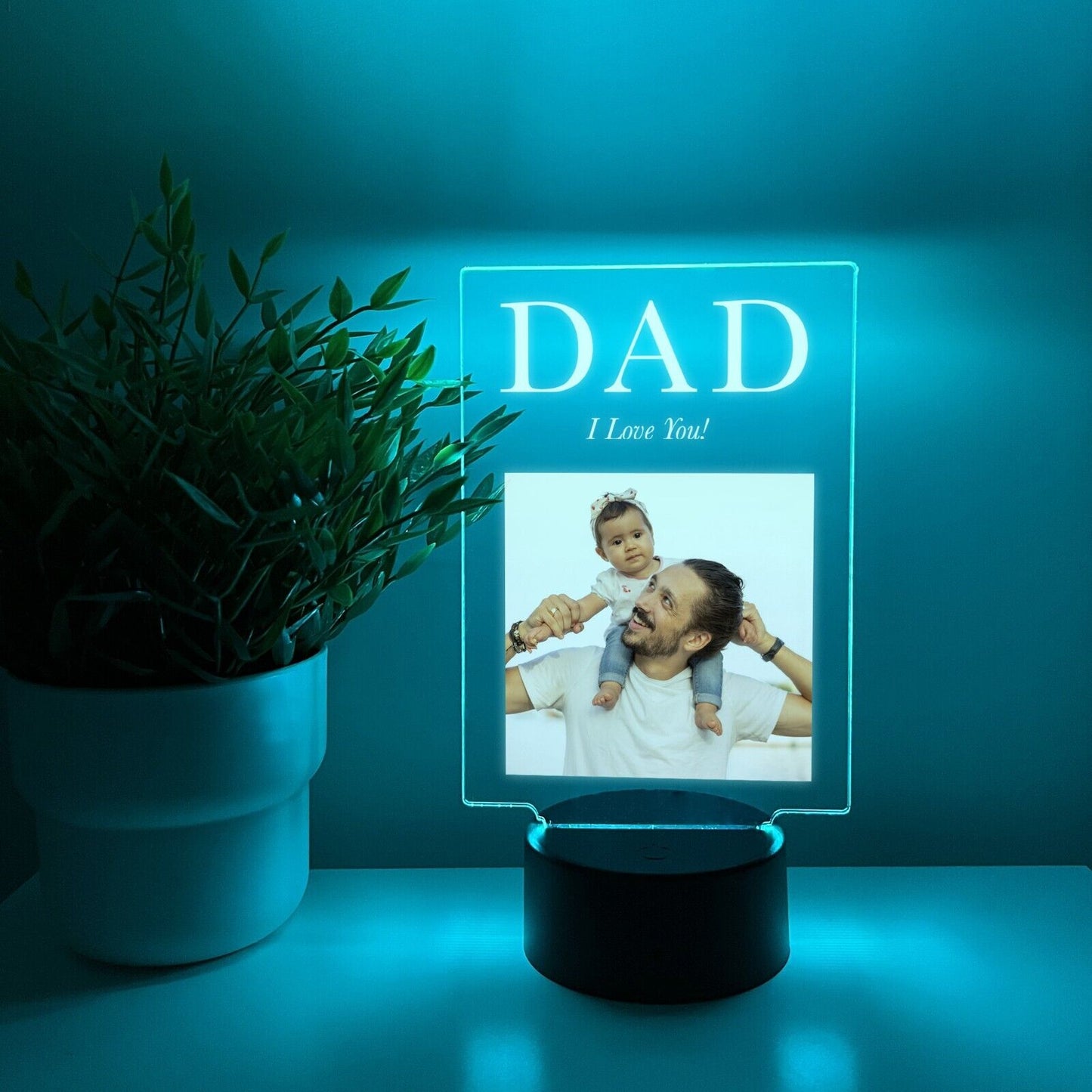 Personalized LED 16 Colors Light Up Stand Daddy Dad Father's Day Gift w/Remote