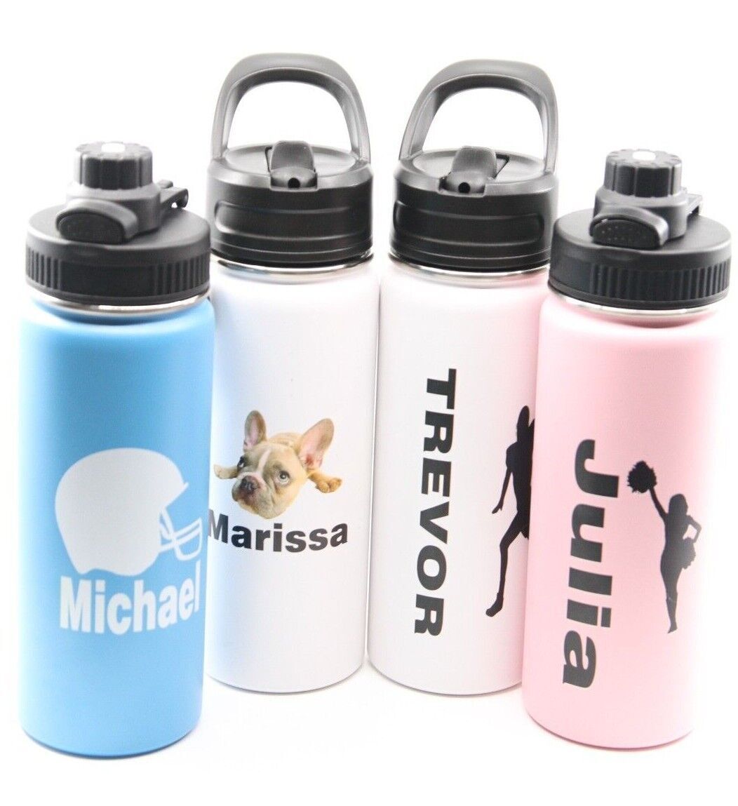 Personalized Insulated Sports 18/32oz Hydro Water Bottle Custom & Engraved Free