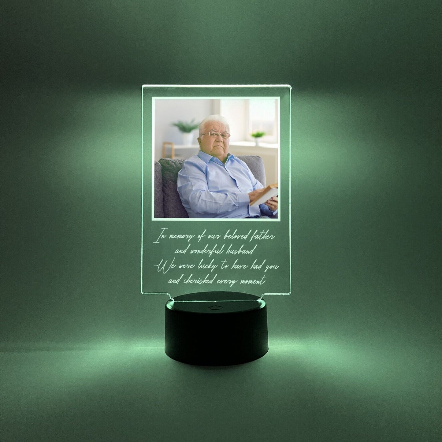 PERSONALIZED Grievance RGB In Loving Memory Light Up Custom Stand Sympathy Gift