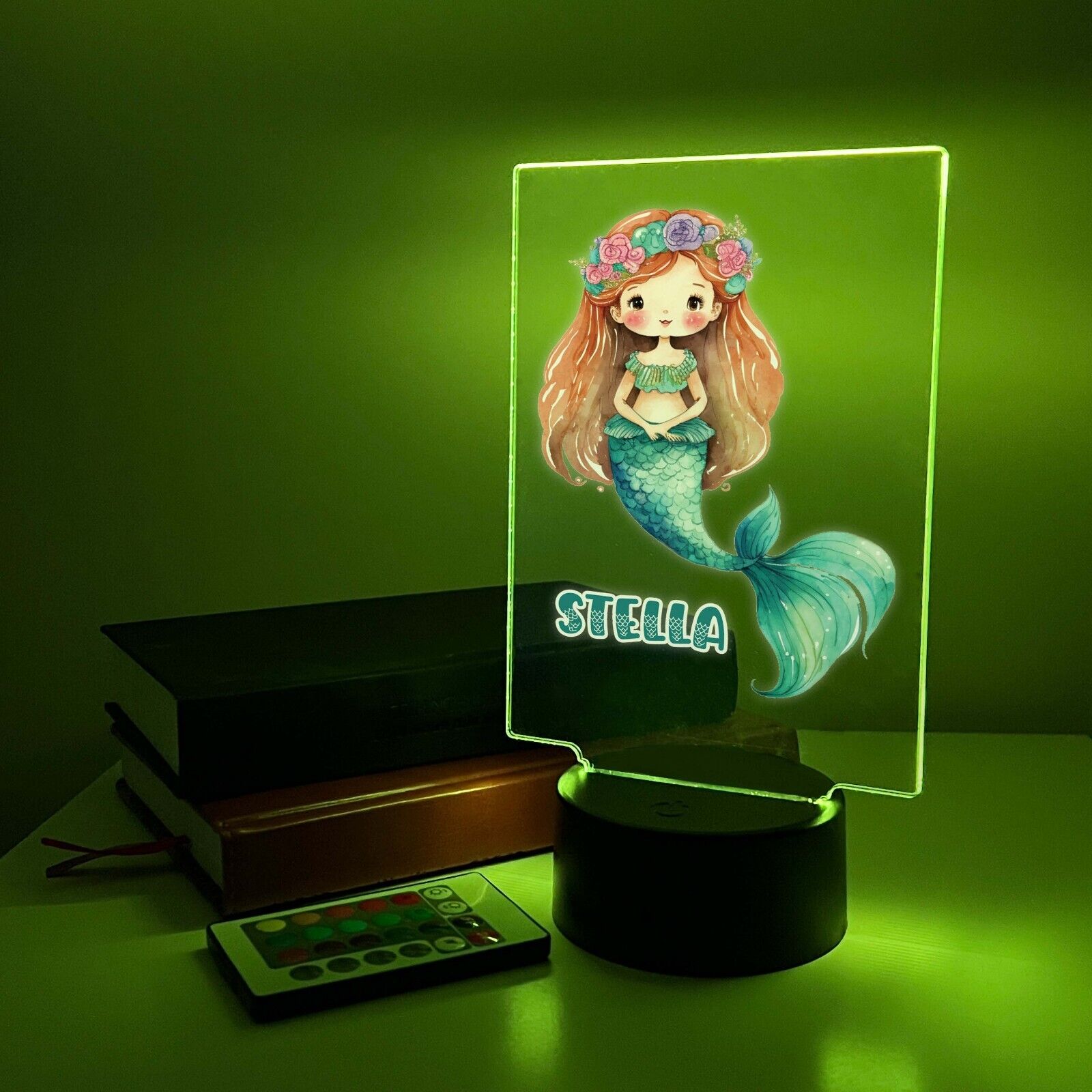 Personalized LED 16 Color Light Up Mermaid Magical Princess Girls Gift