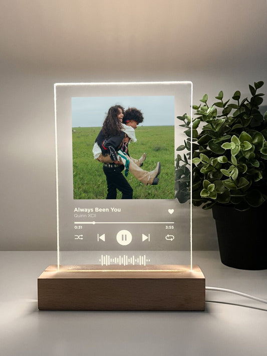 Personalized LED Light Up Spotify Song Couple Anniversary Wedding Holiday Gift