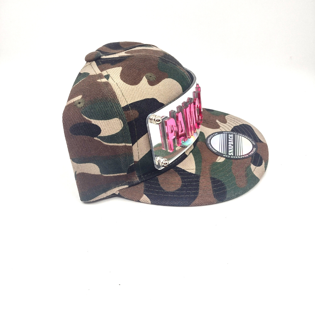 Camo Custom Snapback Hat, Laser Cut Letters, Made to Order, Exclusive Creation