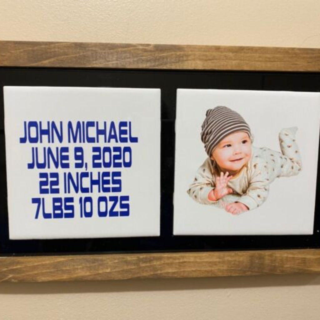 Personalized Wood Frame Tiles Design Your Photos & Names Wall Hanging Wall Décor