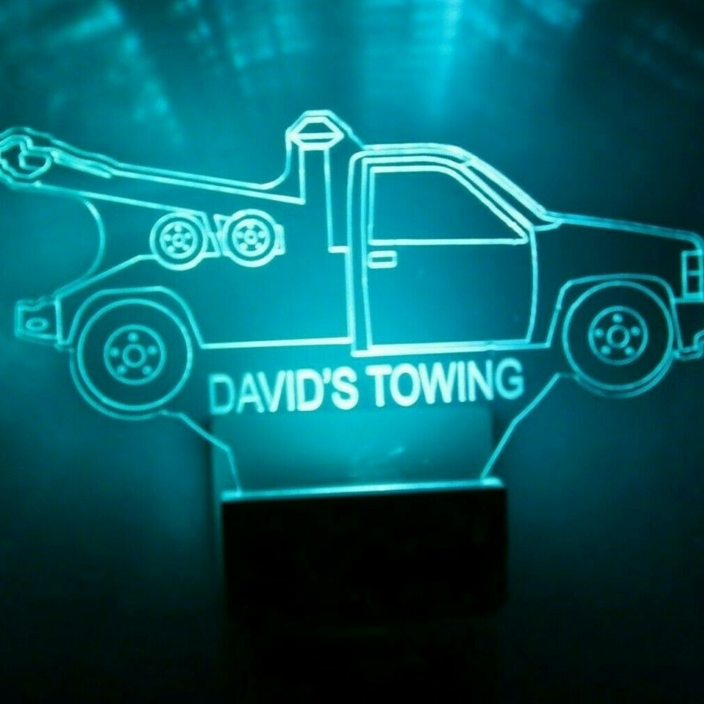 Tow Truck Wrecker Night Light Multi Color Personalized LED Wall Plug-in Cool-Touch Smart Dusk to Dawn Sensor
