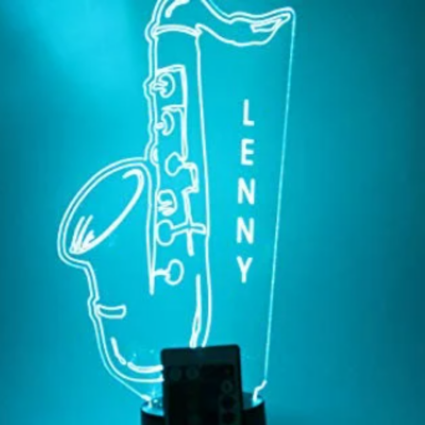 Saxophone LED Tabletop Night Light Up Lamp, 16 Color options with Remote