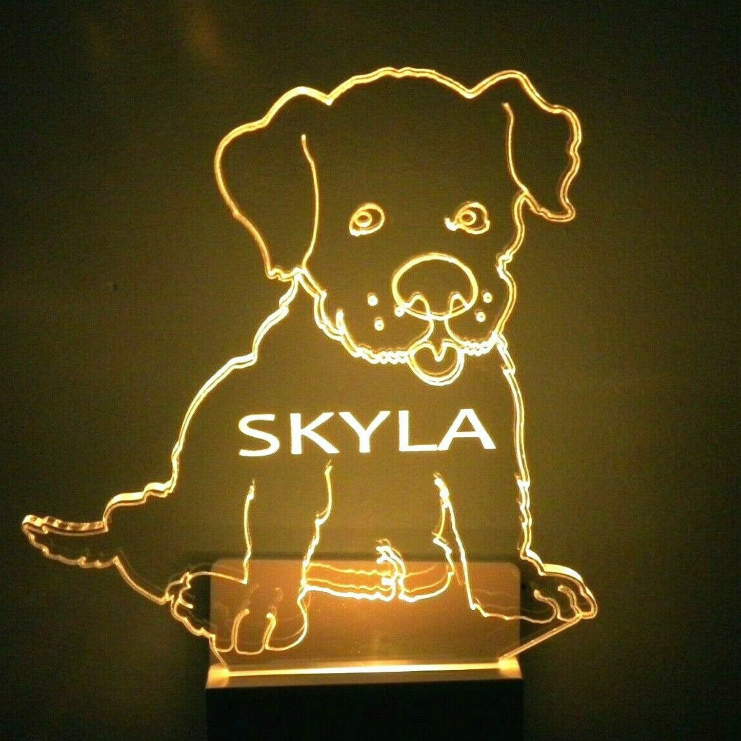 Puppy Dog Night Light Multi Color Personalized LED Wall Plug-in, Cool-Touch Smart Dusk to Dawn Sensor Children's Bedroom Hallway Super Cool