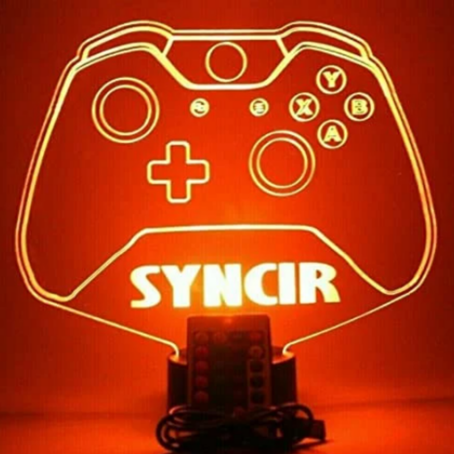 Video Game Controller Night Light Popular LED Personalized One Wireless Console Joystick Gaming Room Gamer Table Lamp Décor