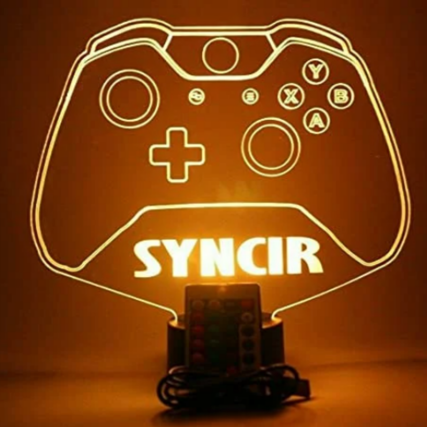 Video Game Controller Night Light Popular LED Personalized One Wireless Console Joystick Gaming Room Gamer Table Lamp Décor