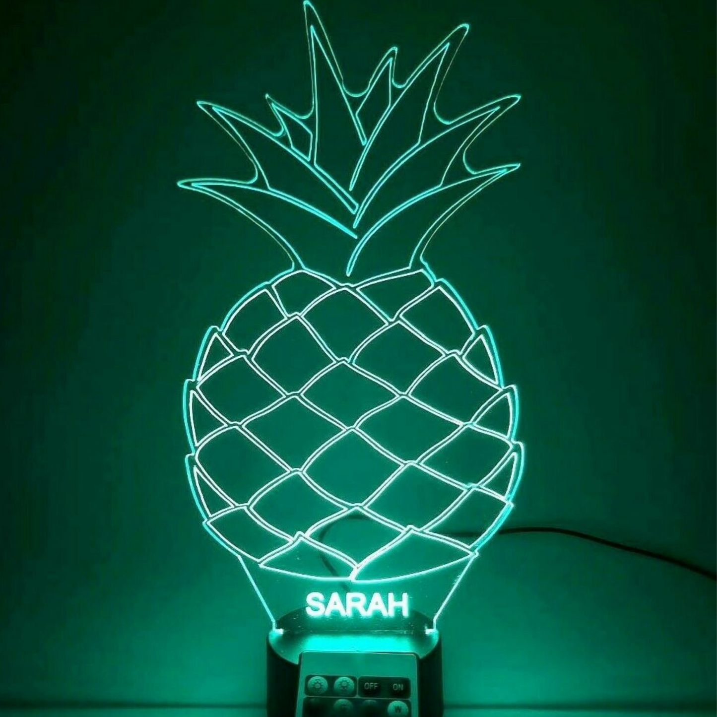 Pineapple Fruit LED Tabletop Night Light Up Lamp, 16 Color options with Remote