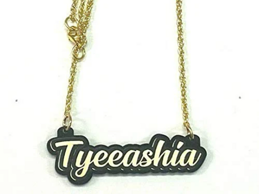 Custom Name Necklace, Personalized Gold or Silver Letters and Chain