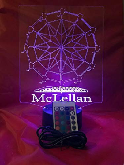 Ferris Wheel LED Night Light Up Lamp, 16 Color Changing options with Remote