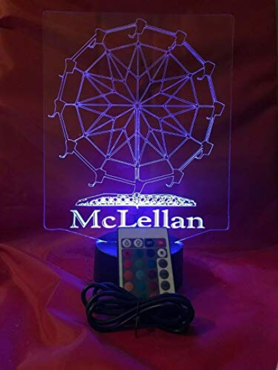 Ferris Wheel LED Night Light Up Lamp, 16 Color Changing options with Remote