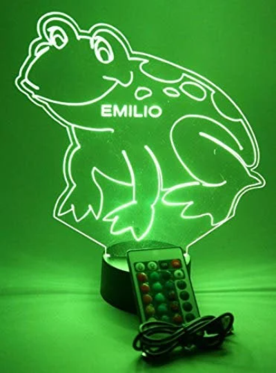Leaping Frog LED Tabletop Nightlight Up Lamp, 16 Color Changing Options with Remote