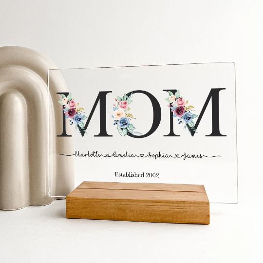 Custom Mothers Day Gift Photo Wood Stand